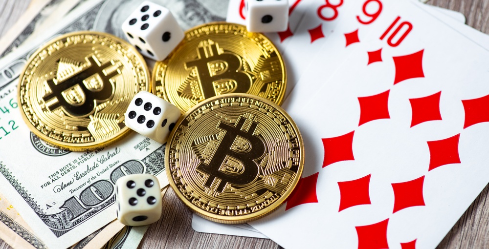 Croupier cripto con chip virtuali